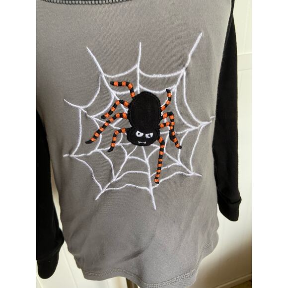 Gymboree Unisex Pajamas Sz 4 Spiderweb Halloween Shop Gymmies PJs Gray Black - Picture 12 of 14